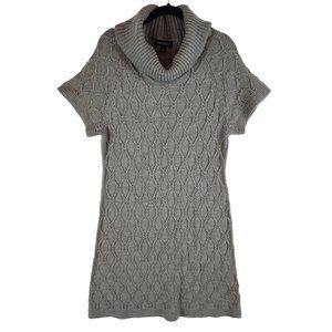 Banana Republic Charcoal Cable Knit Mini Dress